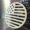 Lpitoy 20 Pcs Round Unfinished Wood Tags USA Flag Design view 4