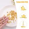 100 Metal Star Clips view 2