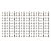 Post and Screw Fasteners, Copper Alloy, Round Head, Smooth Curved Surface, for Bookbinding and Leathercraft, 200 Sets (Silver) view 1