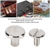 Post and Screw Fasteners, Copper Alloy, Round Head, Smooth Curved Surface, for Bookbinding and Leathercraft, 200 Sets (Silver) view 2