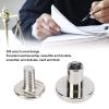 Post and Screw Fasteners, Copper Alloy, Round Head, Smooth Curved Surface, for Bookbinding and Leathercraft, 200 Sets (Silver) view 3