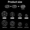 80 Pairs Transparent Plastic Snap Buttons for Sewing view 2