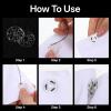 80 Pairs Transparent Plastic Snap Buttons for Sewing view 3