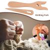 Wooden Lucet Fork - Knitting Tool view 4