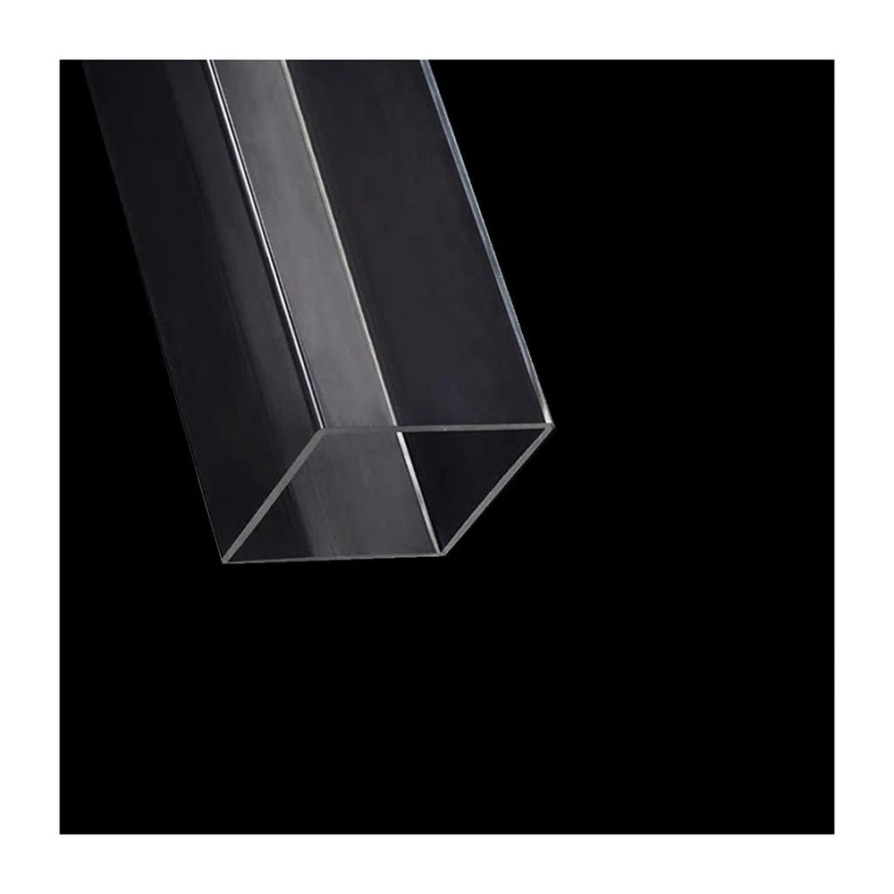 Clear Rigid Round Acrylic Glass Tube, Acrylic Square Tube for Aquarium Water Pipes and Garden Supplies, Multiple Sizes (30 × 30 × 2 mm)