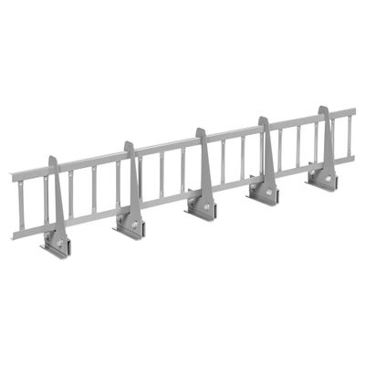 1.5 m Snow Guard Grille Set for Standing Seam Roofs – 5 Holders, 20 cm, Silver