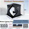 Ice Fishing Tent, Outdoor Sauna Tent for 3–5 People, Insulated Winter Shelter view 3