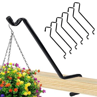 Bird Feeder Holder for Patio Railings, 6-Pack Flower Basket Hooks