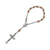 Scented Wooden Bead Rosary Pendant view 1