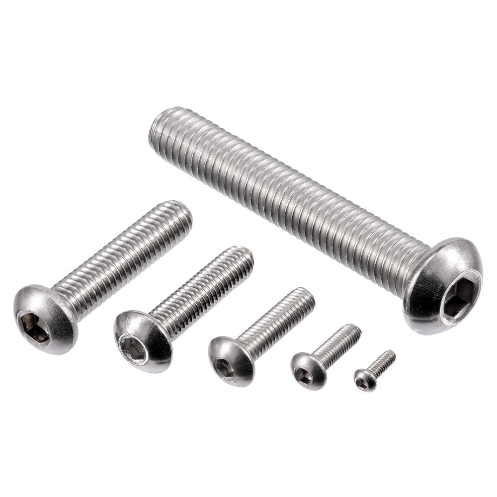 NORMREICH - 10 M5x35 Stainless Steel A2 (V2A) Button Head Socket Screws, ISO 7380-1 / DIN 34805-1