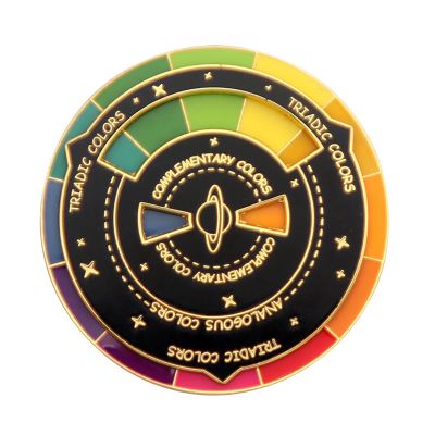 Funny Enamel Pins - Rotating Color Wheel Brooch