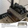 CNYUON Charcoal Firebox, Foldable Sauna Stone Holder, Stainless Steel, Size L view 2