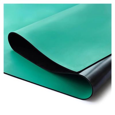 Green Antistatic High-Temperature ESD Rubber Mat for Soldering and Electronics Repair, 80 x 1,000 cm