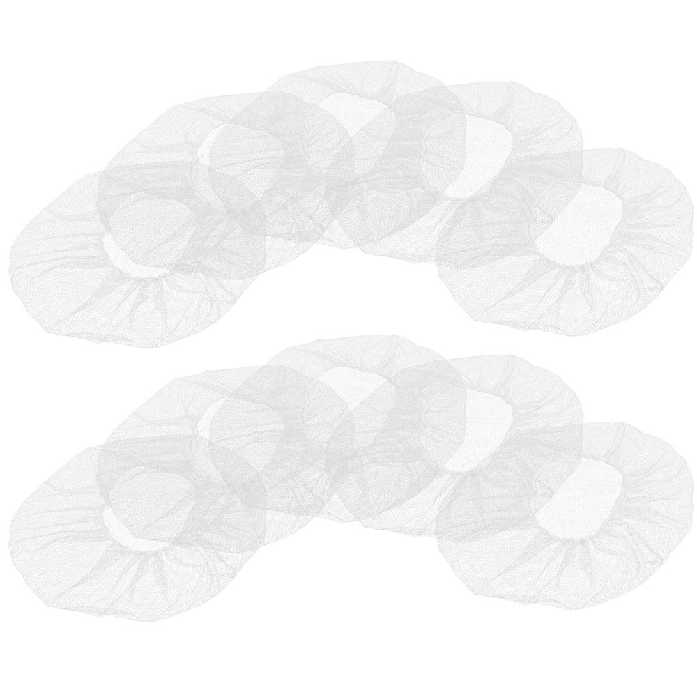 Angoily Disposable Hair Nets, 100 Count, Nylon, Breathable, White, 24 Inches
