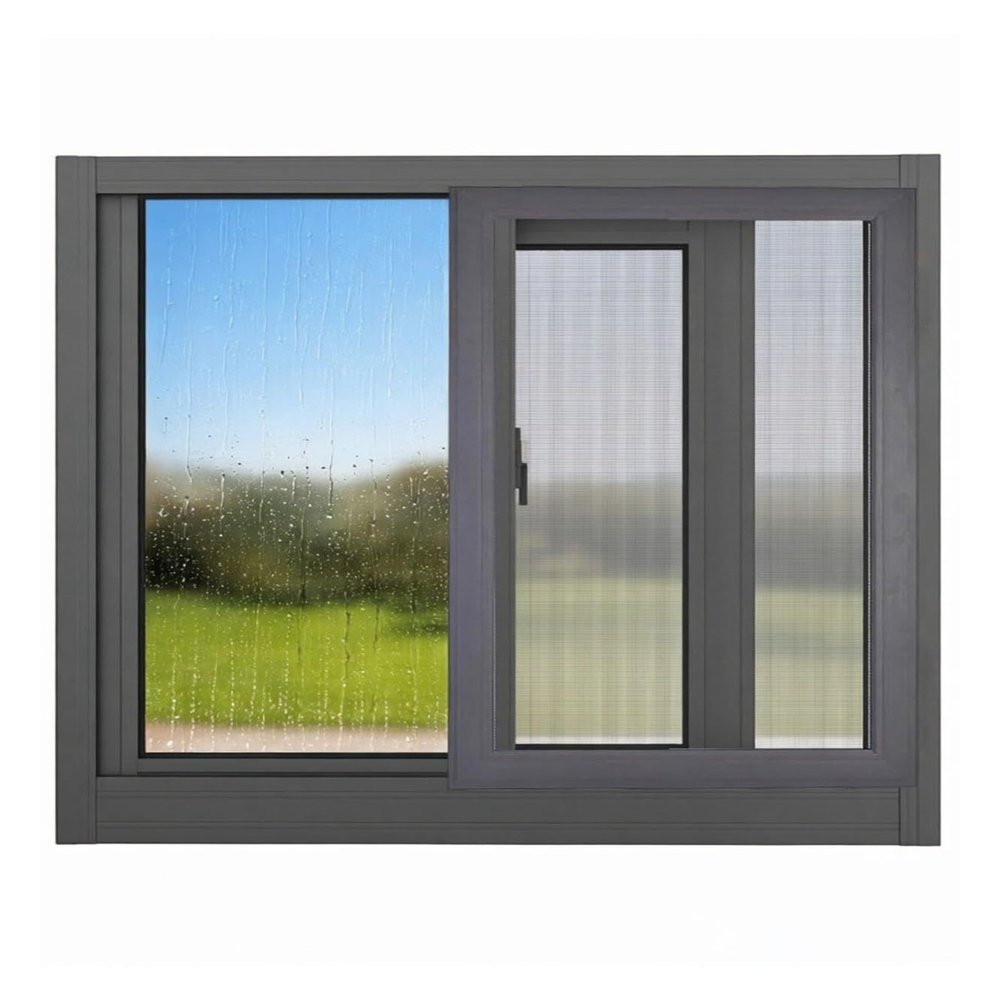 Horizontal Sliding Aluminum Window for Basement or Shed, 66 x 51 cm