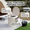 Bemonew Portable Toilet for Adults and Camping, Beige view 3