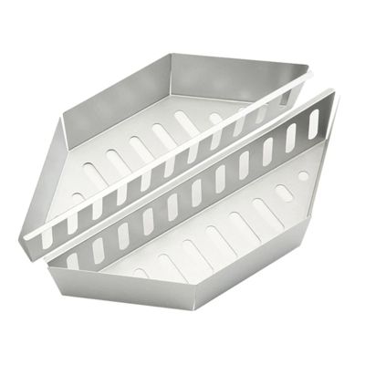 CNYUON 1-Pc/2-Pc Galvanized Aluminum Charcoal Basket for Charcoal Grills, Briquettes, and Charcoal Fuel (2 Pcs)