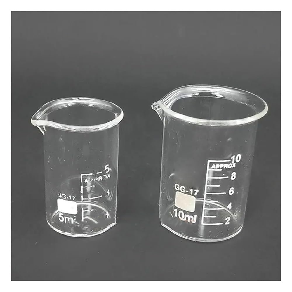 Borosilicate Glass Beakers, Graduated Heat-Resistant Laboratory Beakers, Set 115 (Set of 12)