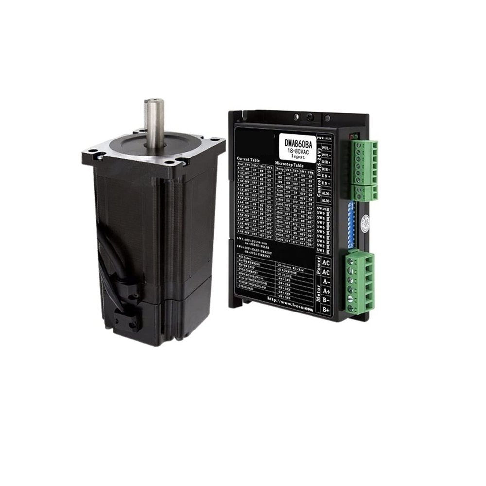 86 Brake Stepper Motor, 4.5–12 Nm Set Torque, Permanent-Magnet Brake (LS86A45+DMA860BA, 4.5 Nm)