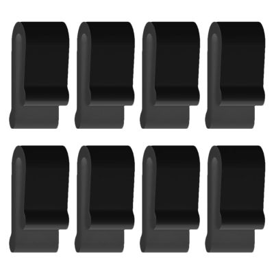 8-Piece Black Silicone Lid Protector Set