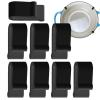 8-Piece Black Silicone Lid Protector Set view 4