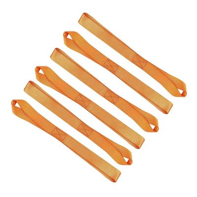 6-Piece Soft Tie-Down Straps, 15.9 in (40.5 cm), Orange