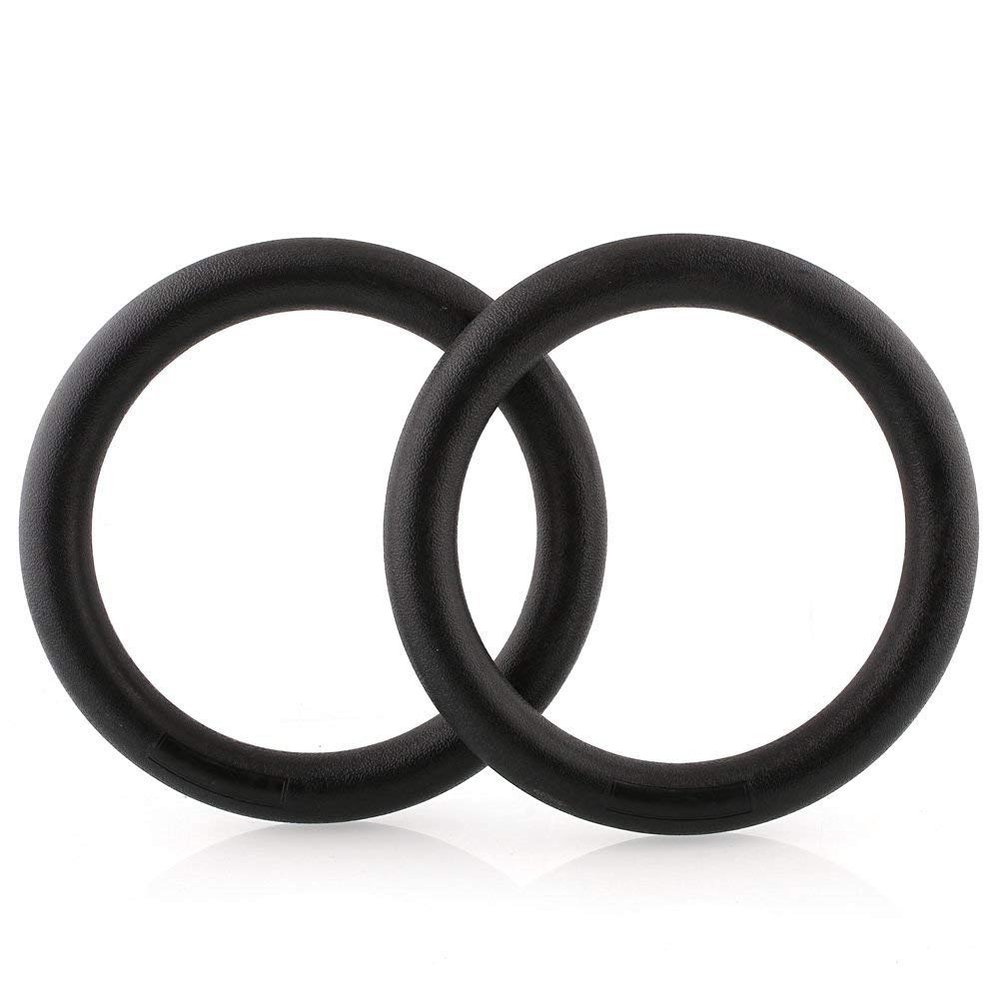 CVJdfhRE Wooden Gymnastic Rings, 28 mm, for Fitness, Gym & Pull Training (2 ABS Rings)