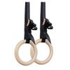 CVJdfhRE Wooden Gymnastic Rings, 28 mm, for Fitness, Gym & Pull Training (2 ABS Rings) view 2