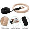 CVJdfhRE Wooden Gymnastic Rings, 28 mm, for Fitness, Gym & Pull Training (2 ABS Rings) view 3