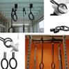 CVJdfhRE Wooden Gymnastic Rings, 28 mm, for Fitness, Gym & Pull Training (2 ABS Rings) view 4