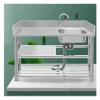 Commercial Stainless Steel Sink with Hot and Cold Faucet, Freestanding, Single Basin, Right Basin, 90 × 50 × 80 cm view 3