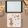 FINGERINSPIRE 4-Piece Lady and Butterfly Stencil Set view 3