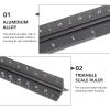 Black Aluminum Alloy Triangular Architecture Ruler view 3