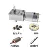 4632 DC Worm Gear Motor with Dual Output Shaft, 12 V, Micro 385 Motor, High Torque, Self-Locking (Double Screw-Hole Shaft) view 4