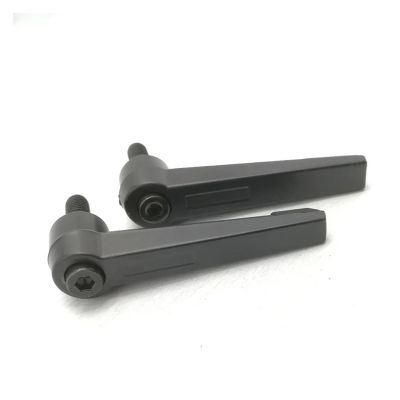 Threaded Clamping Lever Handle, Carbon Steel L-Shaped Adjustable Grip, M5–M10 External Thread (M5 × 40)