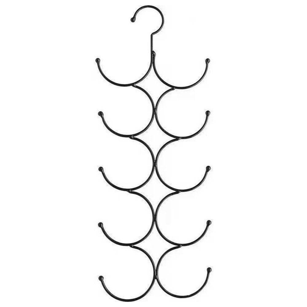 Scarf Storage Rack, Multiple Hooks, Large Capacity, Non-Slip, High Load Capacity, Stainless Steel Closet Organizer for Socks and Leggings
