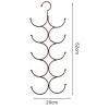 Scarf Storage Rack, Multiple Hooks, Large Capacity, Non-Slip, High Load Capacity, Stainless Steel Closet Organizer for Socks and Leggings view 3