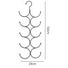 Scarf Storage Rack, Multiple Hooks, Large Capacity, Non-Slip, High Load Capacity, Stainless Steel Closet Organizer for Socks and Leggings view 4