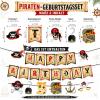 Gleemix Pirate Happy Birthday Garland, Pirate Birthday Banner for Kids' Party Decoration view 2