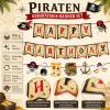Gleemix Pirate Happy Birthday Garland, Pirate Birthday Banner for Kids' Party Decoration view 3
