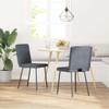 Qnhdfrt Dining Chairs, Set of 2, Dark Gray Velvet, 45 x 54 x 83 cm view 2