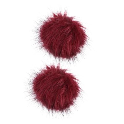 ABOOFAN Artificial Wool Ball Ornaments - 2 Pack Red