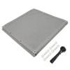 AJALGZ Waterproof Rectangular Sun Sail 6.3 x 7.3 m, Polyester, Stainless Steel Eyelets, UV Protection, Light Gray view 1