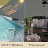 AJALGZ Waterproof Rectangular Sun Sail 6.3 x 7.3 m, Polyester, Stainless Steel Eyelets, UV Protection, Light Gray view 2