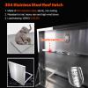 Stainless Steel Hatch Cover, 60 x 100 cm, Easy to Open and Close, 304 Stainless Steel, 100 kg Load Capacity, 60 x 74.9 cm Interior view 3