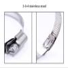 Metal Bead Thread, Adjustable Stainless Steel Hose Clamps, Tri-Gear Worm, 6,600 mm, Water Pipes, Pack of 5/10 (27–51 mm × 10 pcs) view 3