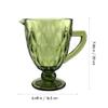 JEWEDECO Glass Ice Bucket with Handle, 1,500 ml, Green, for Oktoberfest Parties view 2