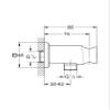 GROHE Rainshower Cube Wall Connection Elbow with Hand Shower Holder, Matte Black, 266592430 view 2