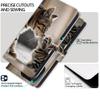 EuoDuo Flip Phone Case for Xiaomi 14T Pro 5G with Card Slots, Mother Cat and Kittens view 3