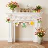 JJUNW 20 Pack Wooden Flowers for Painting view 3